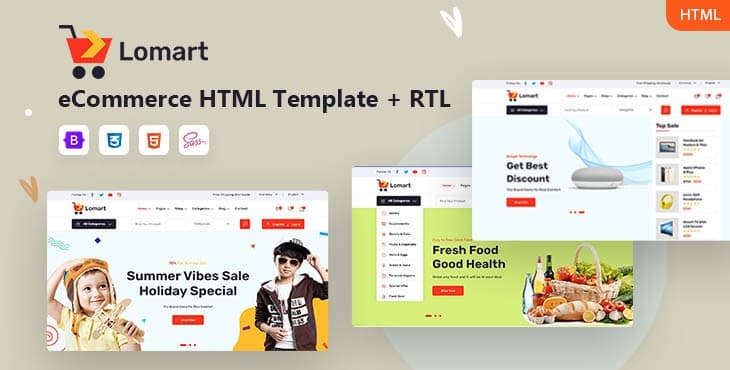 Lomart – Multi-Niche eCommerce HTML Template