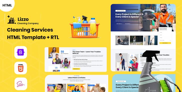 Lizzo – Cleaning Services HTML Template