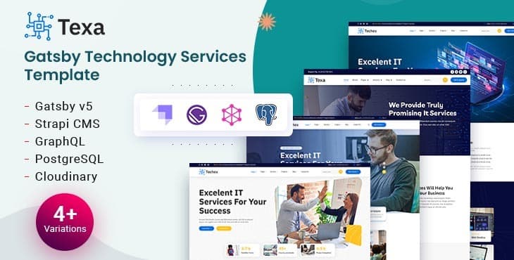 Texa – Gatsby Technology Services Template preview