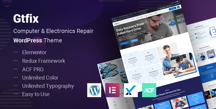GTFix – Computer & Electronics Repair WordPress Theme
