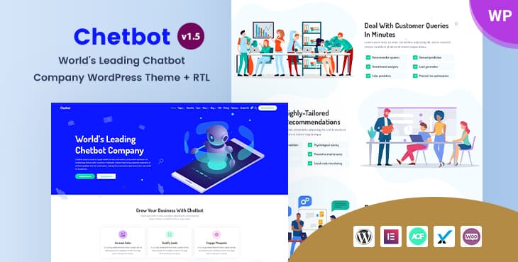 Chetbot – Chatbot and AI Startup WordPress Theme