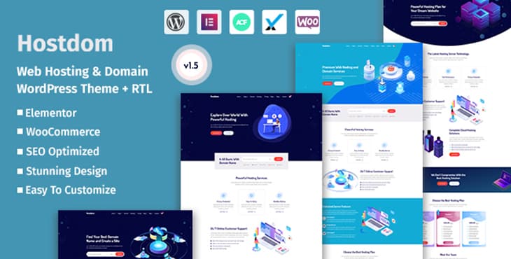 Hostdom – Hosting and Domain Provider WordPress Theme