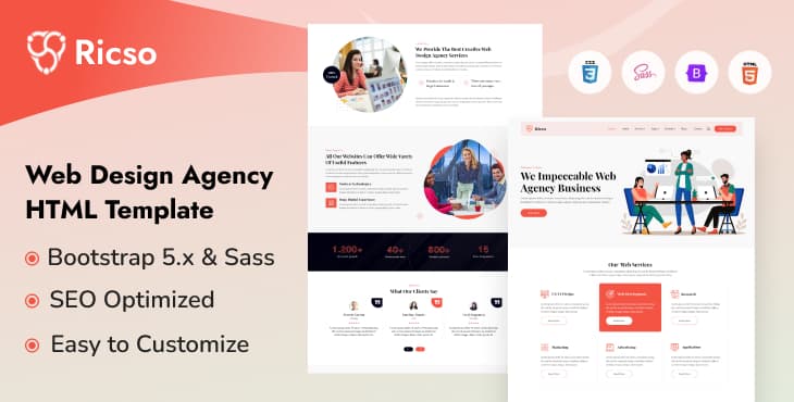Ricso – Web Design Agency HTML Template preview