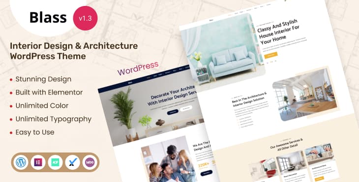 Blass – Interior Design and Architecture WordPress Theme preview