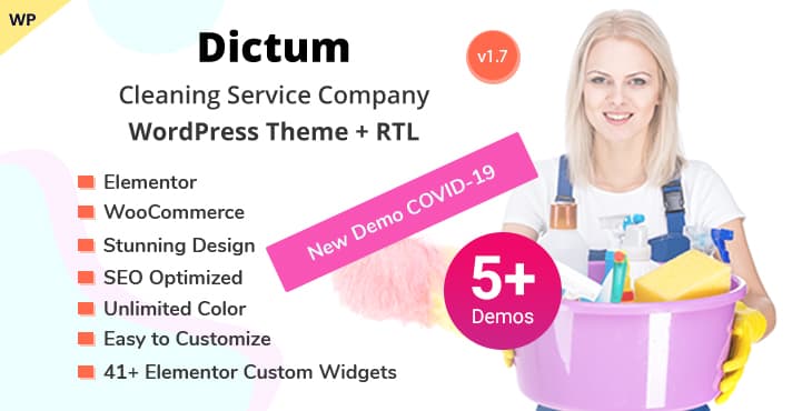 Dictum – Cleaning Service Company WordPress Theme preview