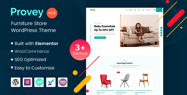 Provey – Furniture Store WooCommerce WordPress Theme preview