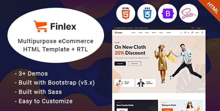 Finlex – Multipurpose eCommerce HTML Template