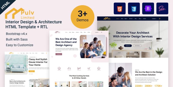 Pulv – Interior Design & Architecture HTML Template
