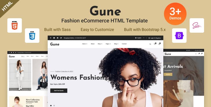 Gune – Fashion Store eCommerce HTML Template