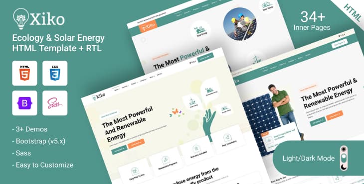 Xiko – Ecology & Solar Energy HTML Template