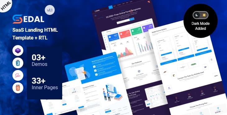 Sedal – App & SaaS Landing HTML Template