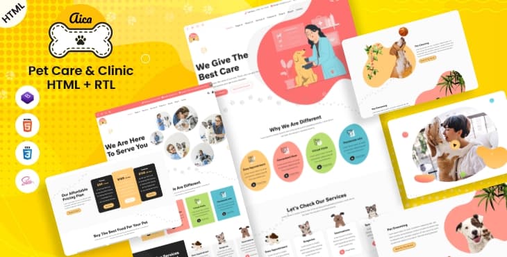 Aica – Pet Care & Clinic HTML Template