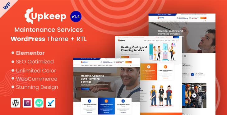 Upkeep – Repair and Maintenance Services WordPress Theme