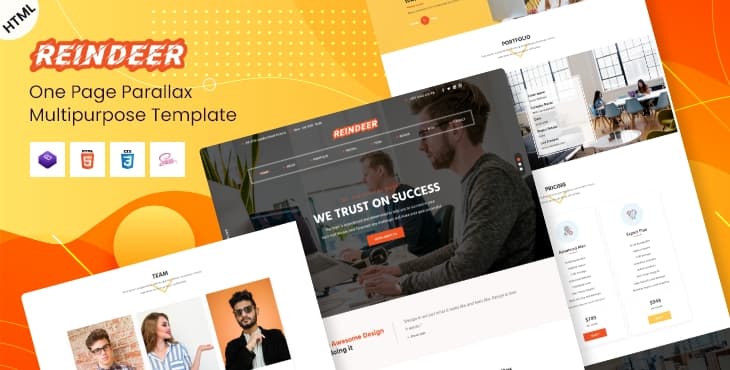 Reindeer – Multi-Purpose Landing Page HTML Template