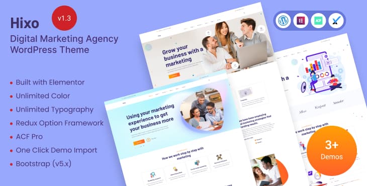 Hixo – SEO & Digital Marketing Agency WordPress Theme preview