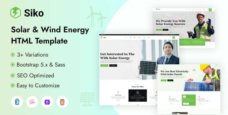 Siko – Solar & Wind Energy HTML Template