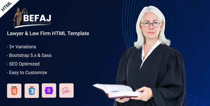 Befaj – Law Firm & Attorney HTML Template preview